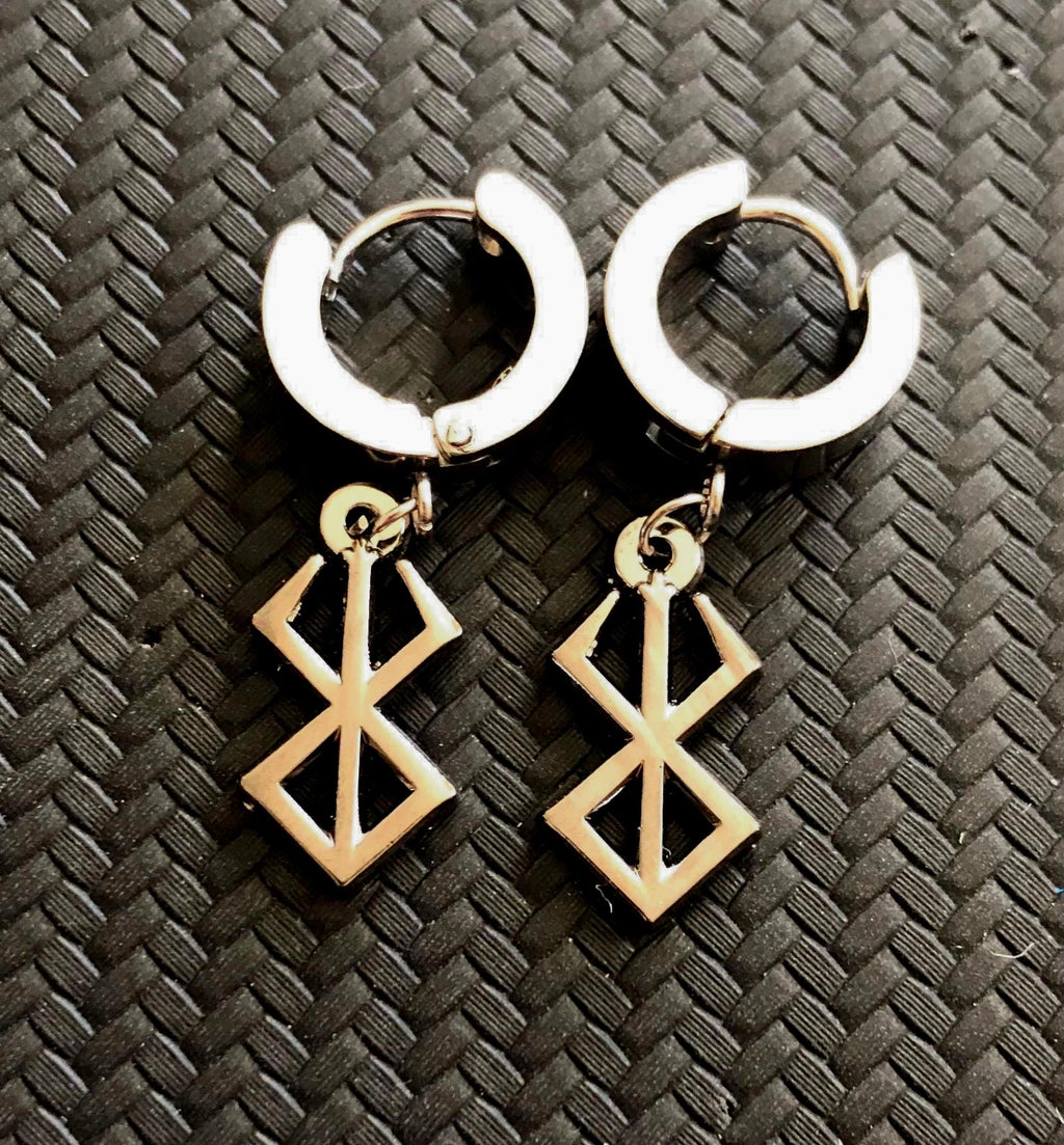 Brand of Sacrifice Rune Earrings - Berserk Inspired Minimalist Jewelry