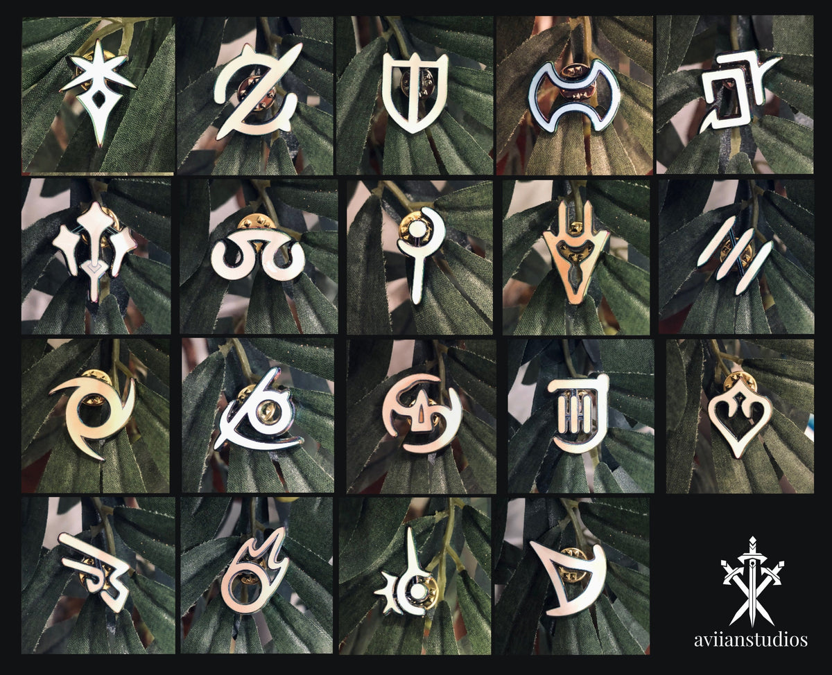 Minimalist Classes - FFXIV Inspired Enamel Pins