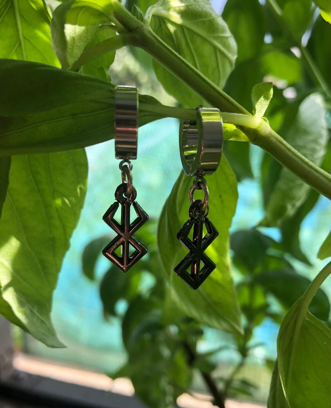 Brand of Sacrifice Rune Earrings - Berserk Inspired Minimalist Jewelry