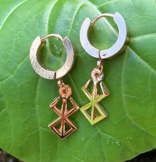 Brand of Sacrifice Rune Earrings - Berserk Inspired Minimalist Jewelry