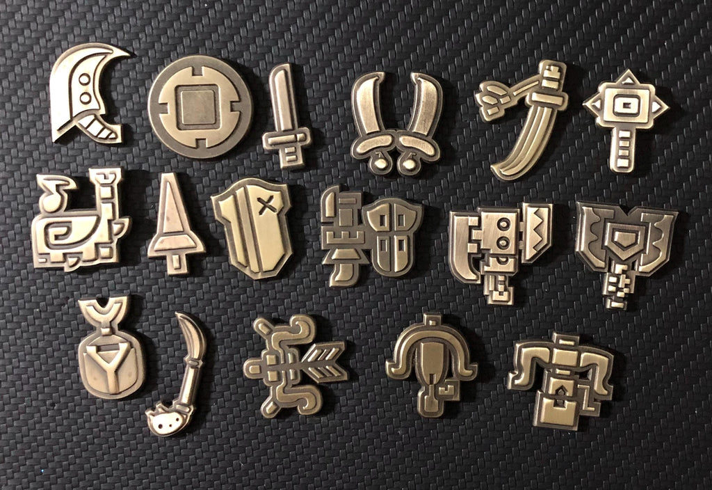 MH Weapon Class Symbols - Monster Hunter Inspired Enamel Pins and Keychains